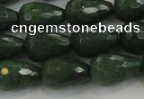 CCN3011 15.5 inches 10*15mm faceted teardrop candy jade beads