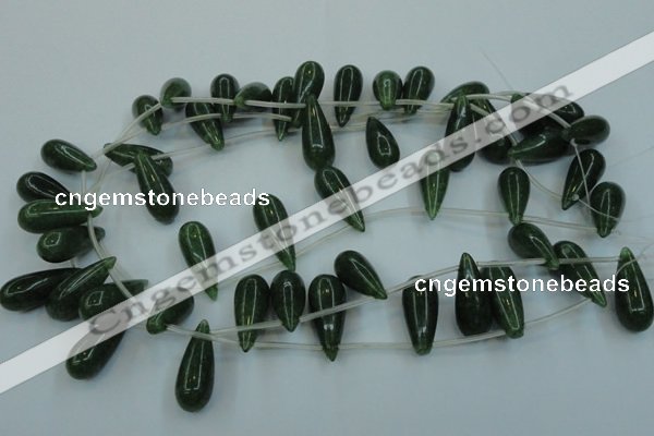 CCN3026 15.5 inches 10*25mm teardrop candy jade beads wholesale
