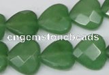 CCN346 15.5 inches 15*15mm faceted heart candy jade beads wholesale