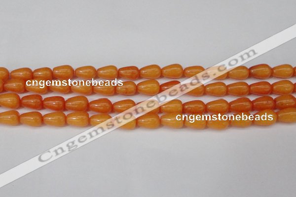 CCN3750 15.5 inches 8*12mm teardrop candy jade beads wholesale