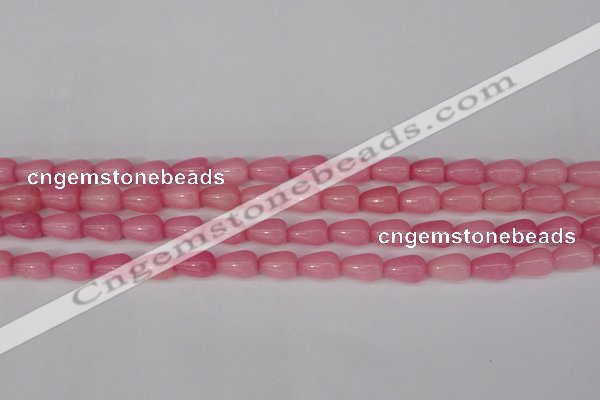 CCN3751 15.5 inches 8*12mm teardrop candy jade beads wholesale