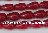 CCN3753 15.5 inches 8*12mm teardrop candy jade beads wholesale