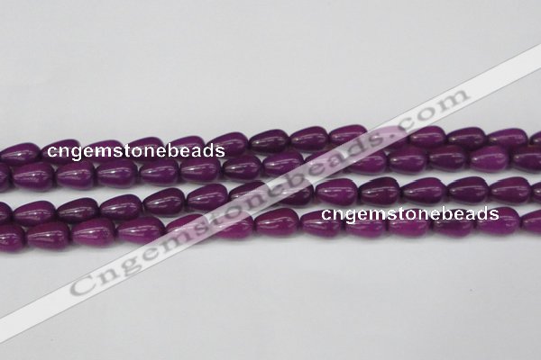 CCN3755 15.5 inches 8*12mm teardrop candy jade beads wholesale