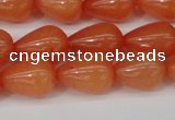 CCN3761 15.5 inches 10*14mm teardrop candy jade beads wholesale