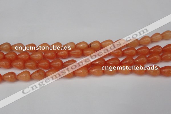 CCN3761 15.5 inches 10*14mm teardrop candy jade beads wholesale