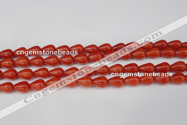 CCN3762 15.5 inches 10*14mm teardrop candy jade beads wholesale