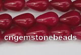 CCN3763 15.5 inches 10*14mm teardrop candy jade beads wholesale