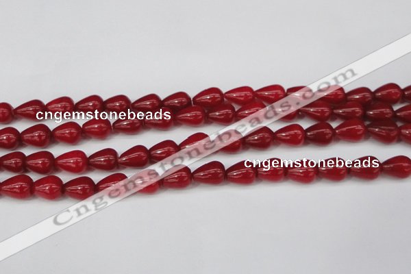 CCN3764 15.5 inches 10*14mm teardrop candy jade beads wholesale
