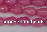 CCN3765 15.5 inches 10*14mm teardrop candy jade beads wholesale