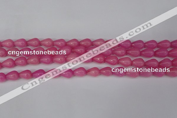 CCN3765 15.5 inches 10*14mm teardrop candy jade beads wholesale