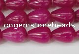 CCN3766 15.5 inches 10*14mm teardrop candy jade beads wholesale