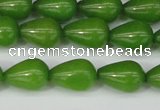 CCN3769 15.5 inches 10*14mm teardrop candy jade beads wholesale