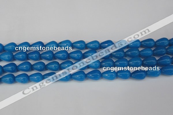 CCN3771 15.5 inches 10*14mm teardrop candy jade beads wholesale