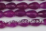 CCN3779 15.5 inches 8*12mm faceted teardrop candy jade beads