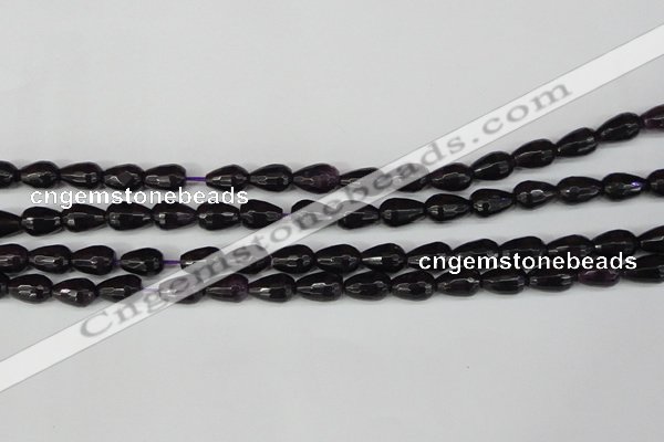 CCN3780 15.5 inches 8*12mm faceted teardrop candy jade beads