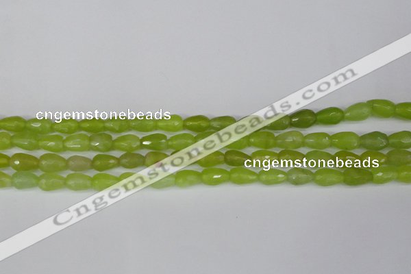 CCN3781 15.5 inches 8*12mm faceted teardrop candy jade beads