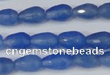 CCN3782 15.5 inches 8*12mm faceted teardrop candy jade beads