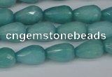 CCN3786 15.5 inches 8*12mm faceted teardrop candy jade beads