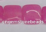 CCN3802 15.5 inches 20*20mm square candy jade beads wholesale