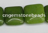 CCN3808 15.5 inches 20*20mm square candy jade beads wholesale