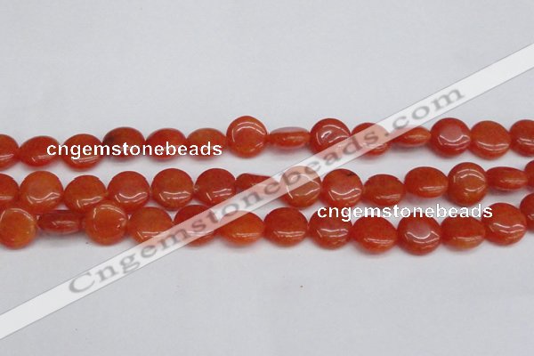 CCN3816 15.5 inches 14mm flat round candy jade beads wholesale