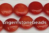 CCN3817 15.5 inches 14mm flat round candy jade beads wholesale