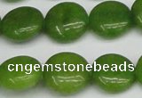 CCN3823 15.5 inches 14mm flat round candy jade beads wholesale