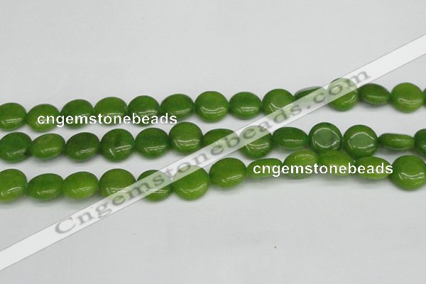 CCN3823 15.5 inches 14mm flat round candy jade beads wholesale