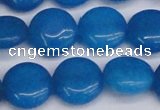 CCN3825 15.5 inches 14mm flat round candy jade beads wholesale