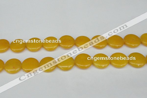 CCN3830 15.5 inches 20mm flat round candy jade beads wholesale
