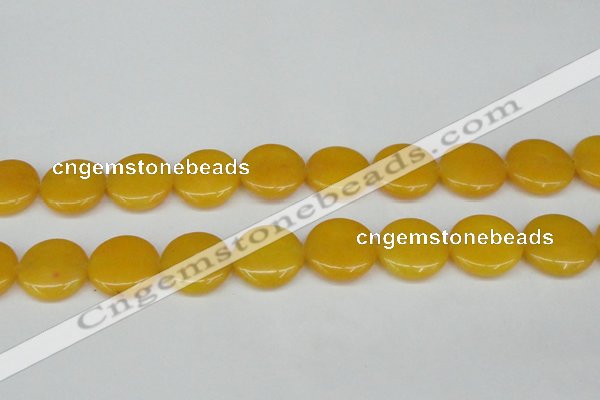CCN3830 15.5 inches 20mm flat round candy jade beads wholesale