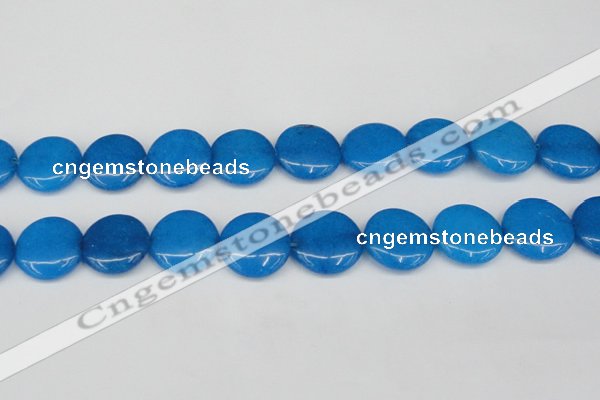 CCN3832 15.5 inches 20mm flat round candy jade beads wholesale