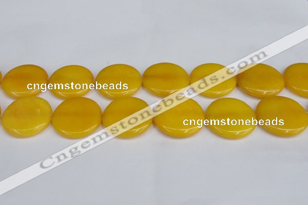 CCN3850 15.5 inches 35mm flat round candy jade beads wholesale