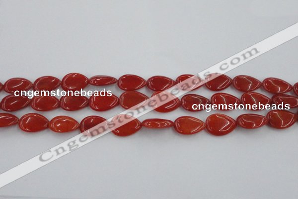 CCN3863 15.5 inches 13*18mm flat teardrop candy jade beads