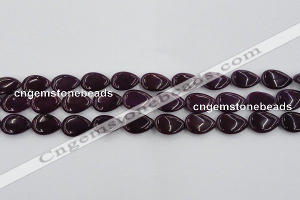 CCN3866 15.5 inches 13*18mm flat teardrop candy jade beads