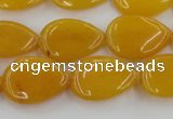 CCN3867 15.5 inches 13*18mm flat teardrop candy jade beads