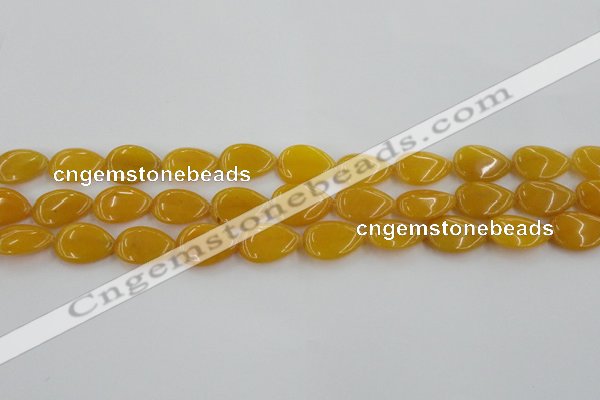 CCN3867 15.5 inches 13*18mm flat teardrop candy jade beads