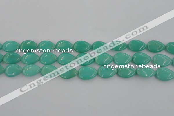 CCN3870 15.5 inches 13*18mm flat teardrop candy jade beads