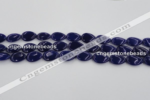 CCN3873 15.5 inches 13*18mm flat teardrop candy jade beads