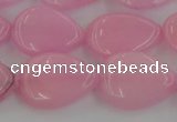 CCN3875 15.5 inches 15*20mm flat teardrop candy jade beads