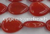 CCN3878 15.5 inches 15*20mm flat teardrop candy jade beads