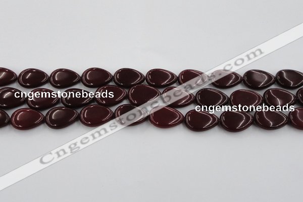 CCN3880 15.5 inches 15*20mm flat teardrop candy jade beads