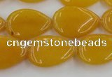 CCN3882 15.5 inches 15*20mm flat teardrop candy jade beads