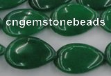 CCN3884 15.5 inches 15*20mm flat teardrop candy jade beads