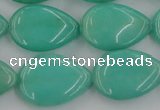 CCN3885 15.5 inches 15*20mm flat teardrop candy jade beads