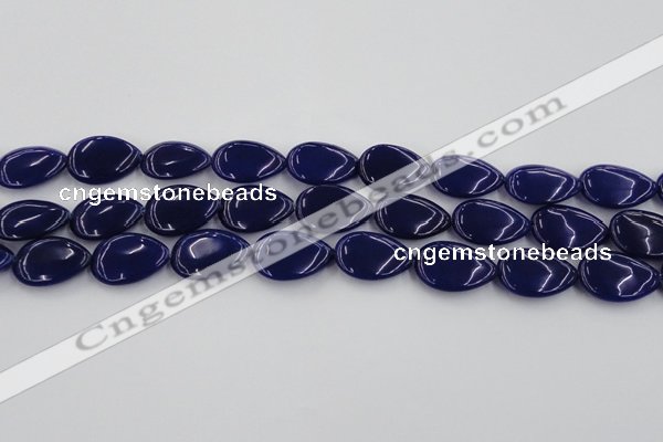 CCN3888 15.5 inches 15*20mm flat teardrop candy jade beads