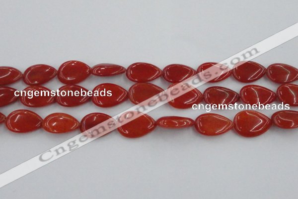 CCN3893 15.5 inches 18*25mm flat teardrop candy jade beads