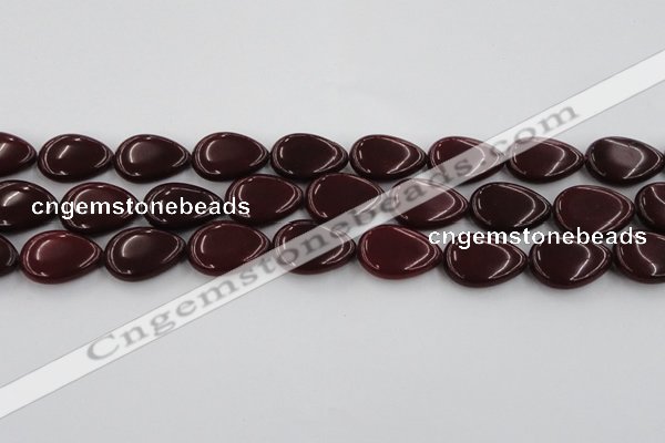 CCN3895 15.5 inches 18*25mm flat teardrop candy jade beads