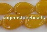 CCN3897 15.5 inches 18*25mm flat teardrop candy jade beads