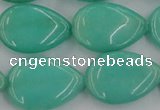 CCN3900 15.5 inches 18*25mm flat teardrop candy jade beads